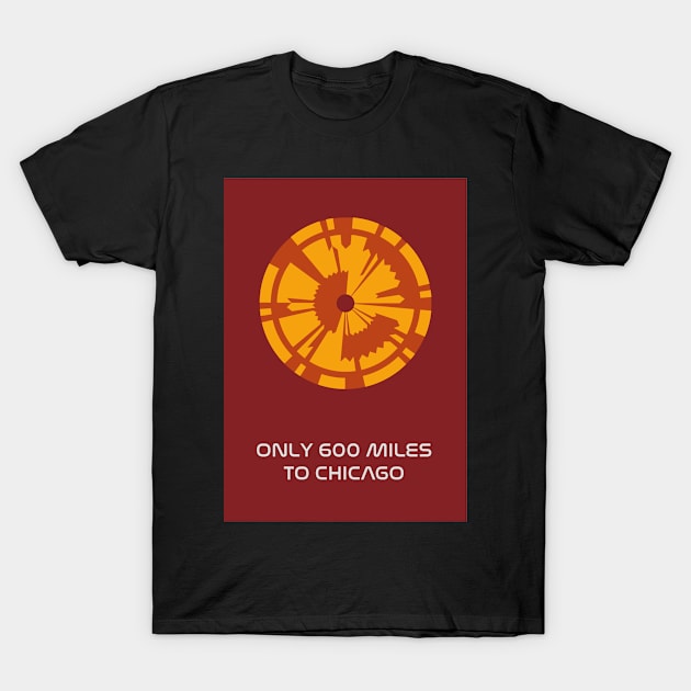 JPL/NASA Perseverance Parachute "600 miles to Chicago" Request Poster #5 T-Shirt by Walford-Designs